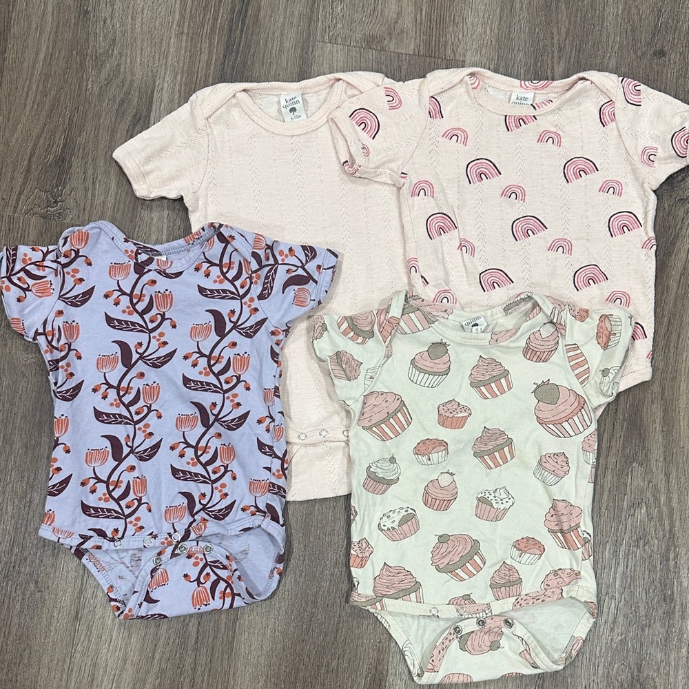 Kate Quinn 6–12M Organic Cotton Bodysuit Bundle | Set of 4